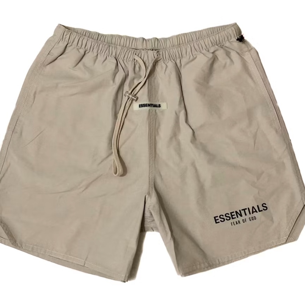Fear of God Essentials nylon active shorts tan S